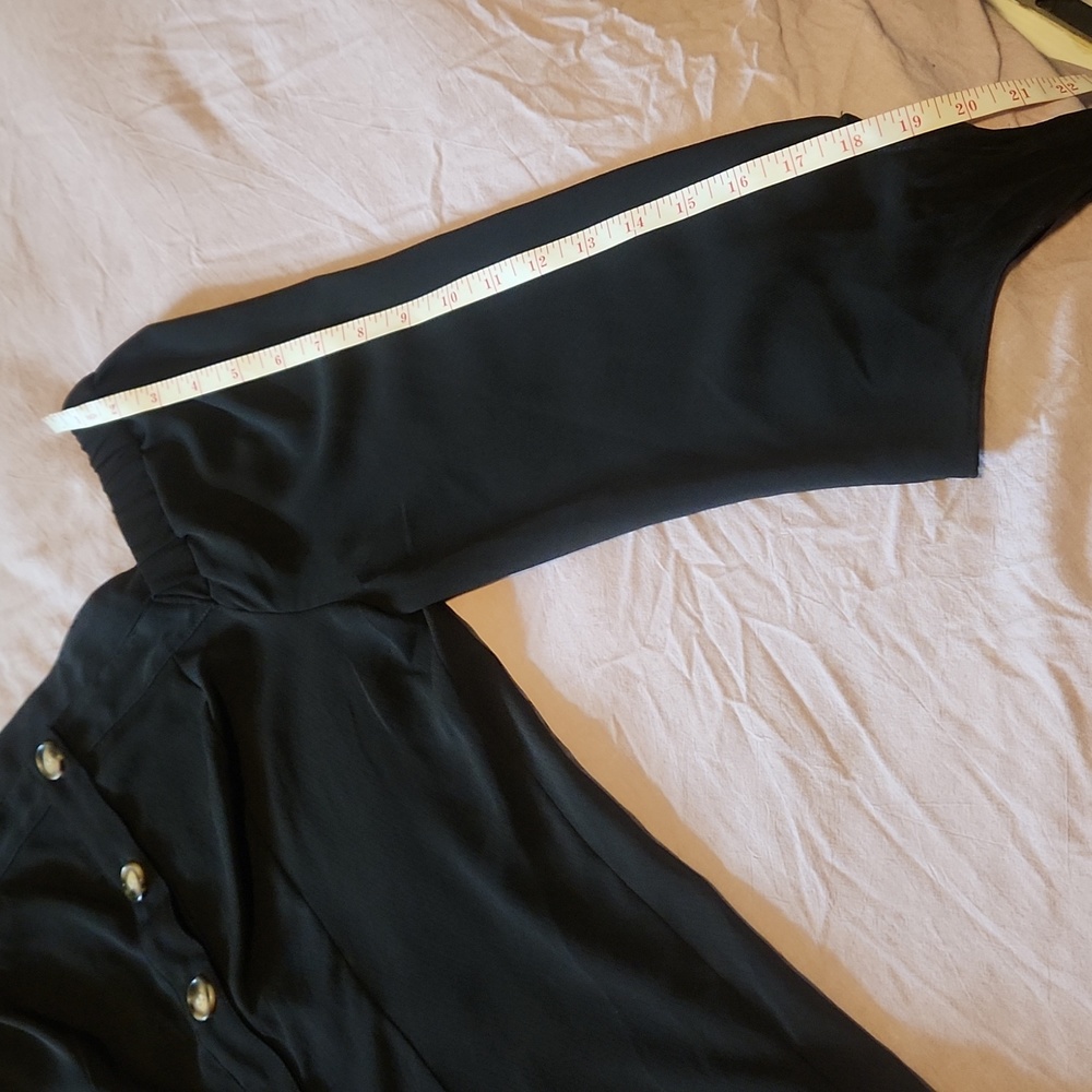 I.N.Studio Black Front Button Blouse - Picture 6 of 10